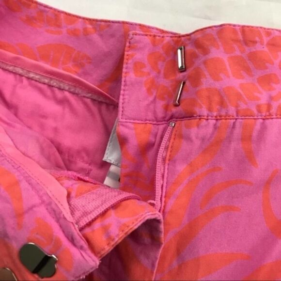 Lilly Pulitzer pink hibiscus pineapple capris vtg womens 0 - Picture 5 of 6